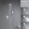 Kibi Circular Pressure Balanced 2-Function Shower System with Rough-In Valve, Chrome KSF403CH
